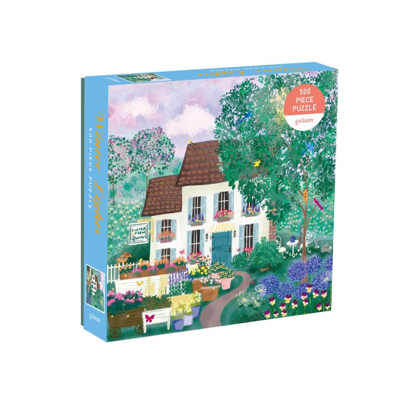 Christmas Snow Winter Lights Puzzle 500 Piece With Gold Foil Reflective Atmosphere Ornaments Puzzle Decompression Toy Birthday Gift - Image 1